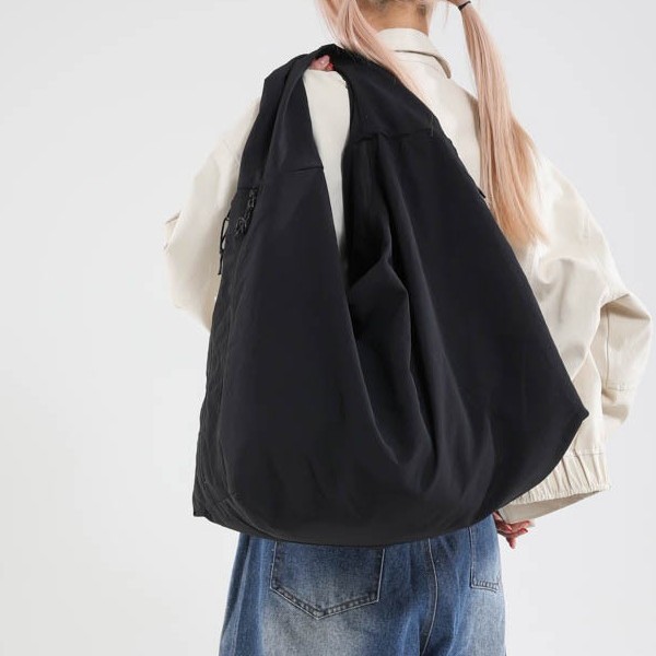 A large-capacity, versatile and laid-back tote bag for women, a new 2025 casual single-shoulder shopping bag with canvas Specification drawing