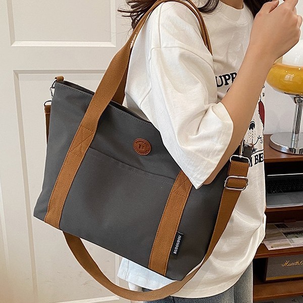 Women's handbag, single-shoulder bag 2025, niche college student casual handbag, large capacity tote bag for commuting details Picture