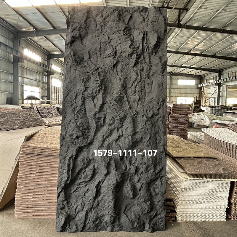 2.4* 0.6-meter pu rock wall continuous texture simulated pu stone skin lightweight cultural stone waterproof and sun-proof background wall cultural brick details Picture