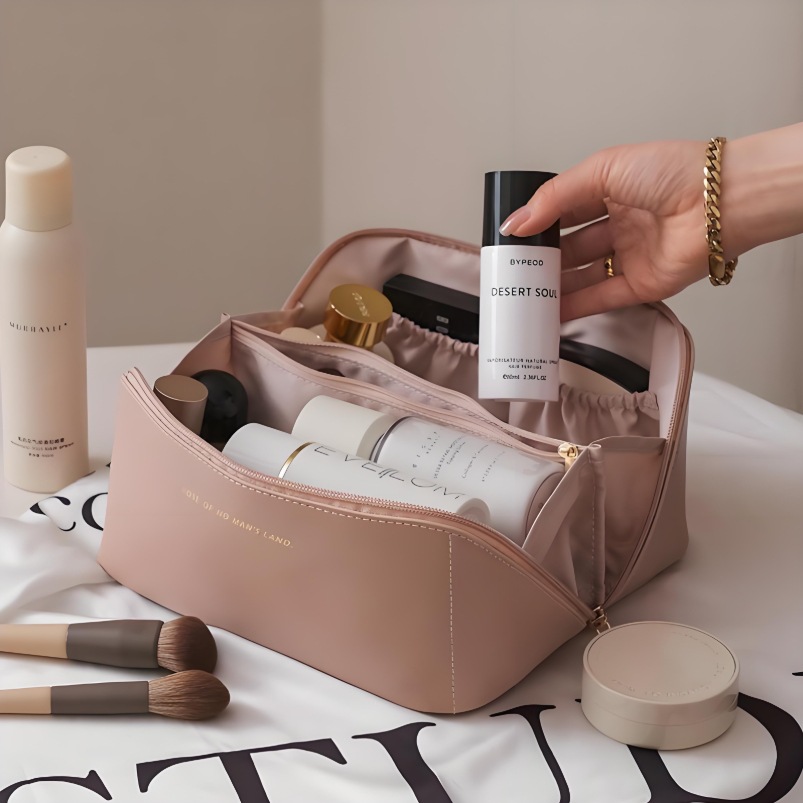Popular makeup bag, large-capacity cosmetics storage bag, portable waterproof storage bag for women, organ pillow bag full figure