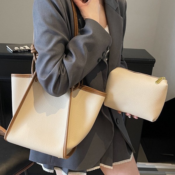 A popular fashionable and casual women's single-shoulder bag, hand-held large-capacity bucket, underarm buns, mother bag and handbag for foreign trade full figure