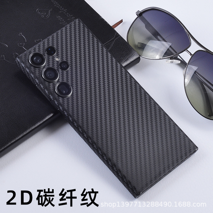 Applicable to Samsung S25Ultra, full coverage of S23+ scratch-resistant S24 carbon fiber crocodile skin texture S22 back film stickers Item Picture