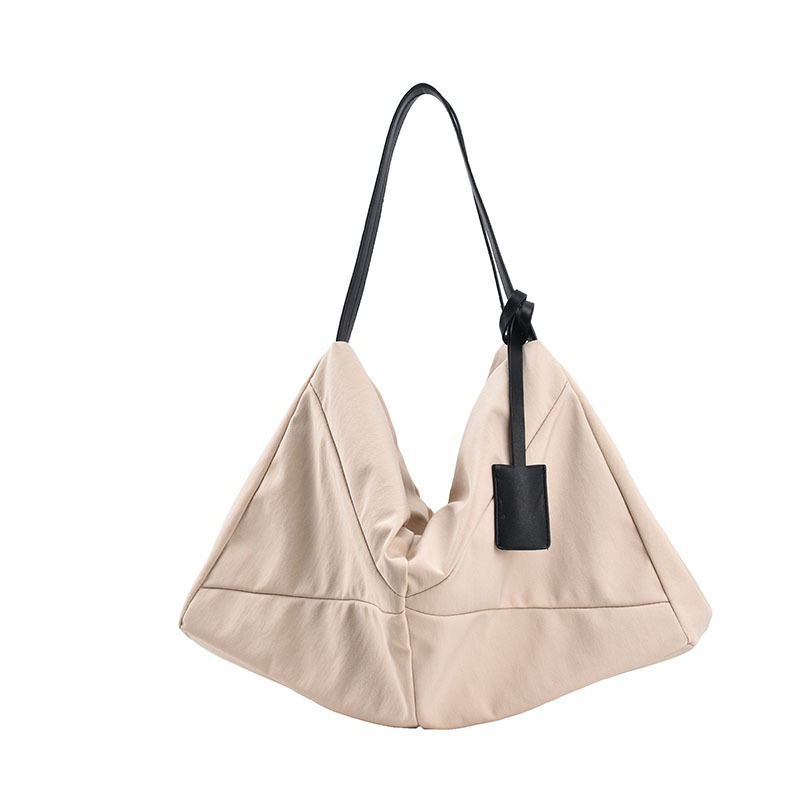 Bag Women 2021 New Style Japanese and Korean version hand-held women's bag, solid color nylon canvas bag, large capacity tote bag, single-shoulder bag Item Picture