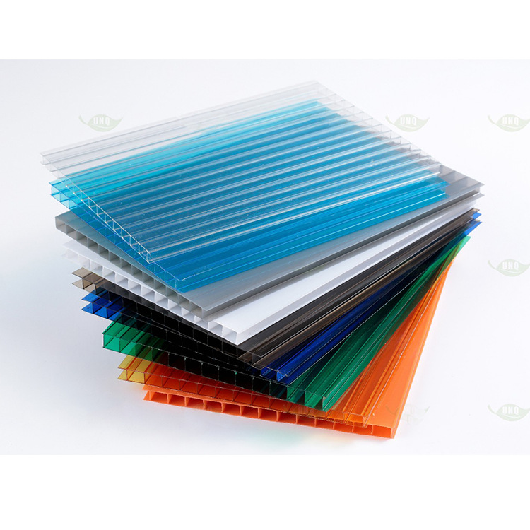 10mm polycarbonate sheet pc endurance sheet, greenhouse insulation polycarbonate sheet, transparent double-layer lake blue-green polycarbonate sheet Item Picture