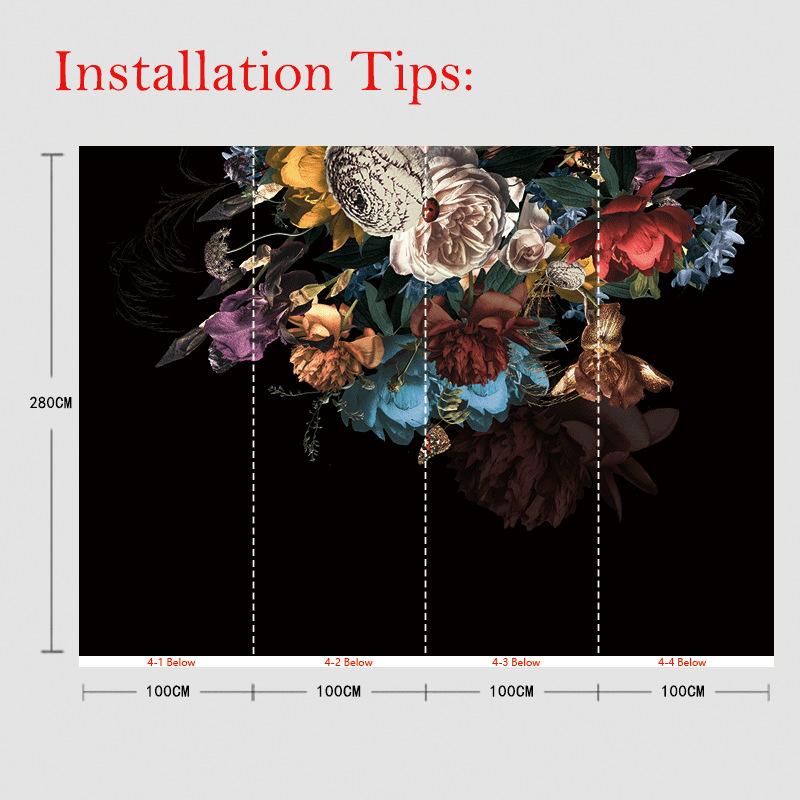 Cross-border consignment of Amazon luxury American retro court floral plants, living room TV background wall pvc wallpaper Application Scenario