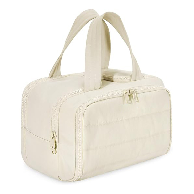 Best-selling travel toiletry bag with multiple openings, large capacity, fluffy cosmetics storage bag, travel toiletry set storage bag Item Picture