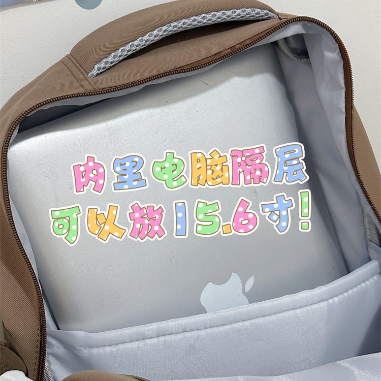 College-style girl's schoolbag in Korean style, versatile for junior and senior high school students, color-matched backpack, large-capacity travel backpack for girls Application Scenario