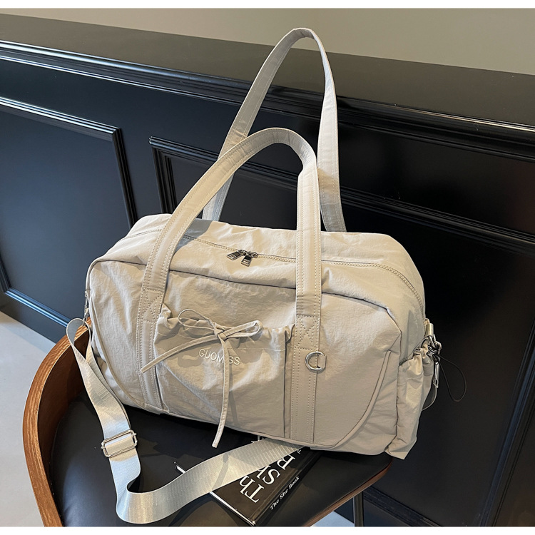 Large-capacity Oxford cloth handbag, women's fashion and casual shopping bag, business trip and travel packaging, clothes and luggage bag full figure