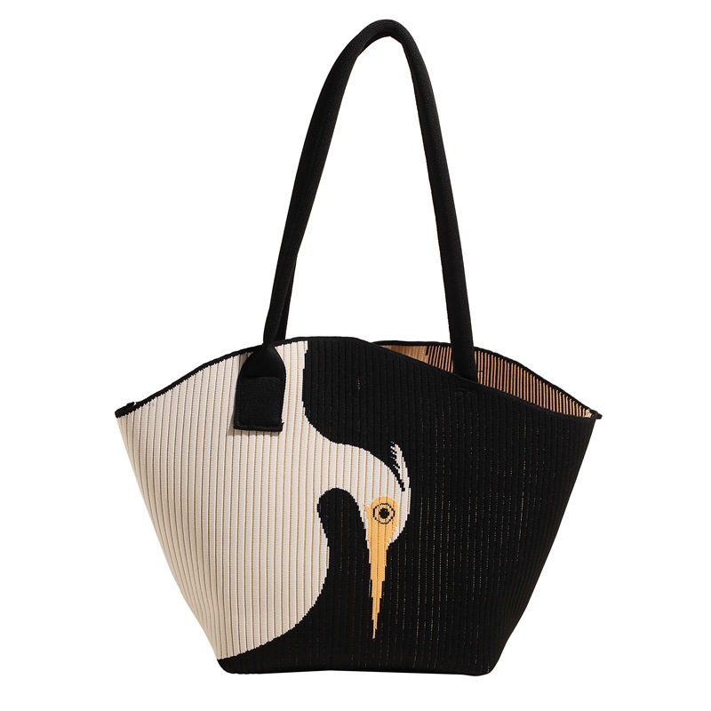 Fashionable and individualistic tote bag for women, new autumn/Winter 2024 collection, large-capacity cartoon high-end texture bag for work and commuting Item Picture