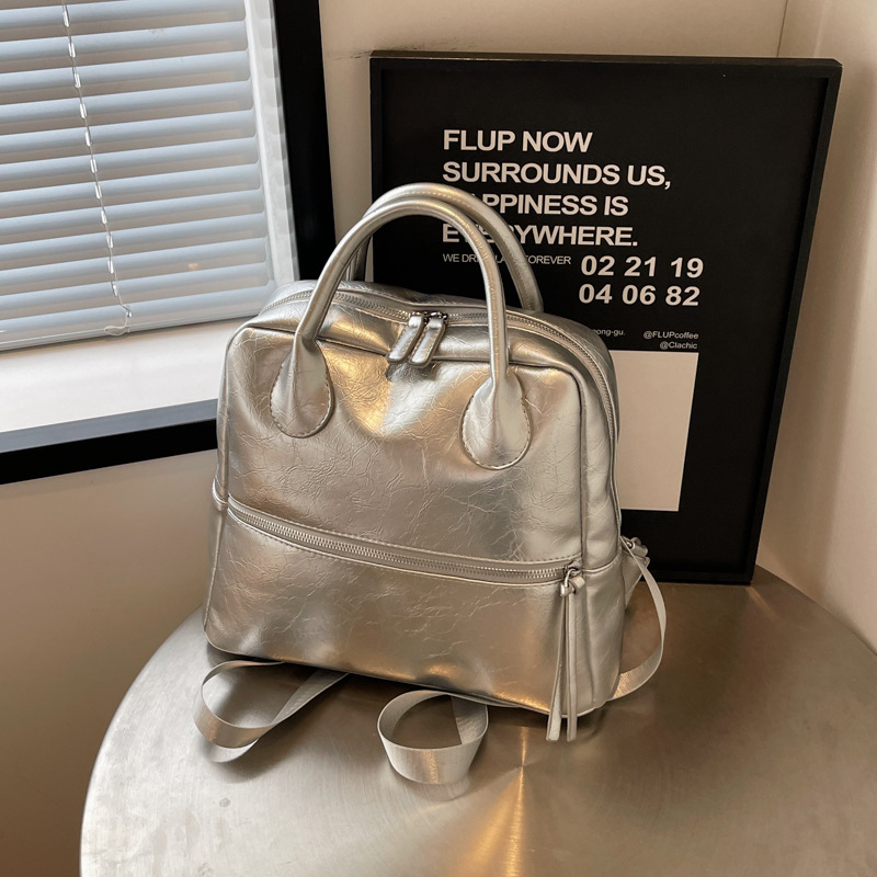 Korean-style fashionable backpack for women, 2024 new large-capacity, high-end travel backpack for college students commuting to class details Picture