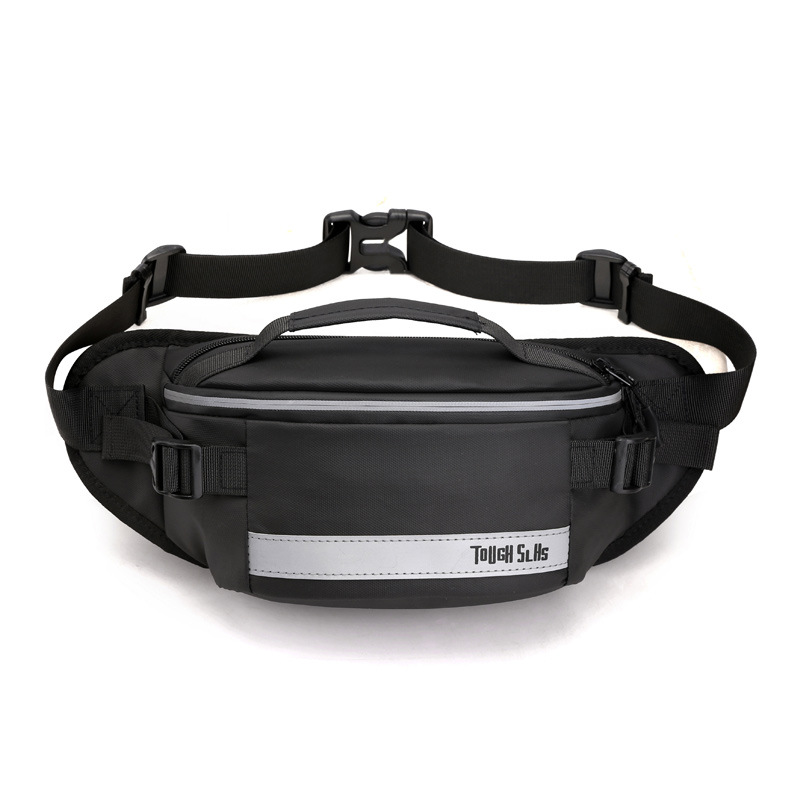 New factory direct sales men's casual crossbody bag, fashionable outdoor cycling chest bag, sports running close-fitting waist bag Item Picture
