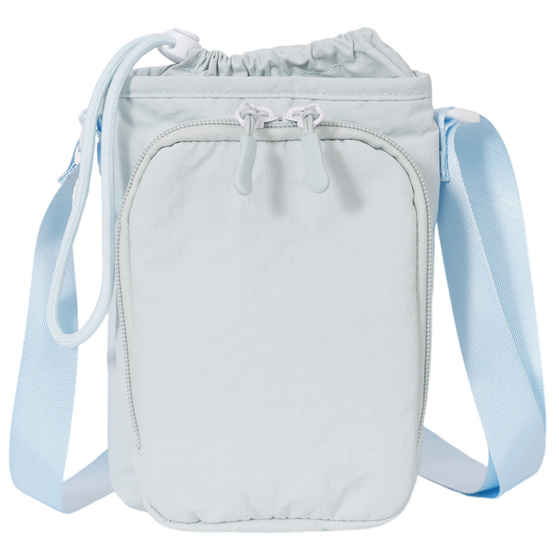New solid-color sports water bottle crossbody bag, student cycling bag for women, casual and lightweight outdoor bag, mobile phone bag, umbrella bag Item Picture
