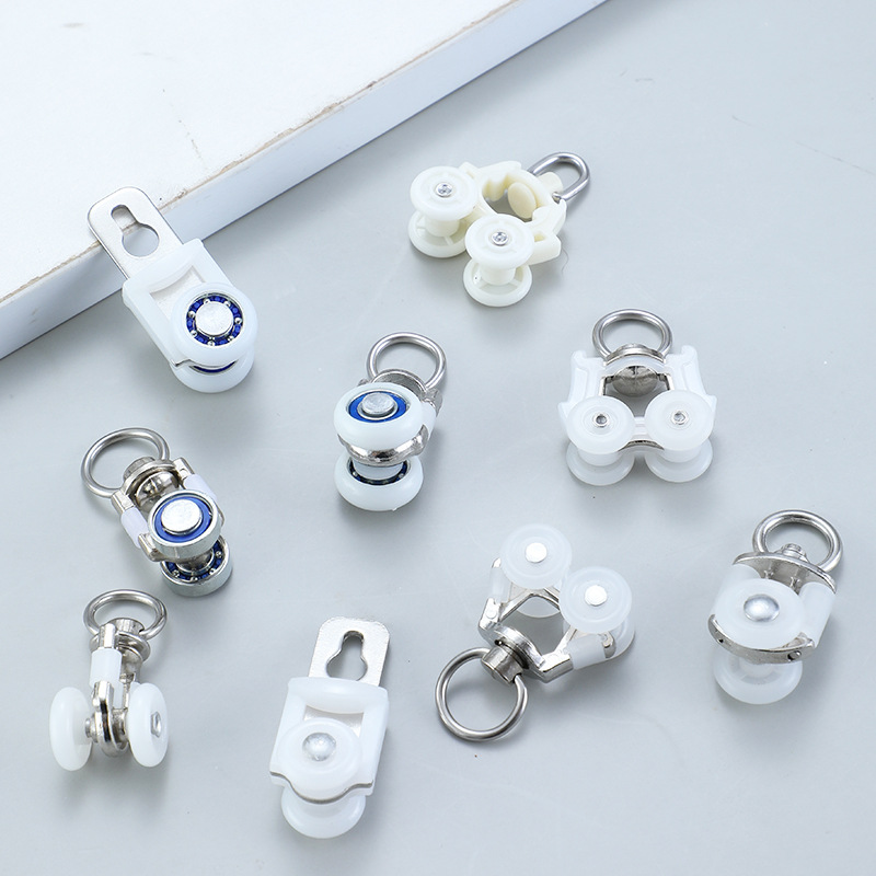 Curtain track pulley, old-fashioned straight rail guide rail hook wheel, silent curtain pulley, metal bearing wheel, roller Application Scenario
