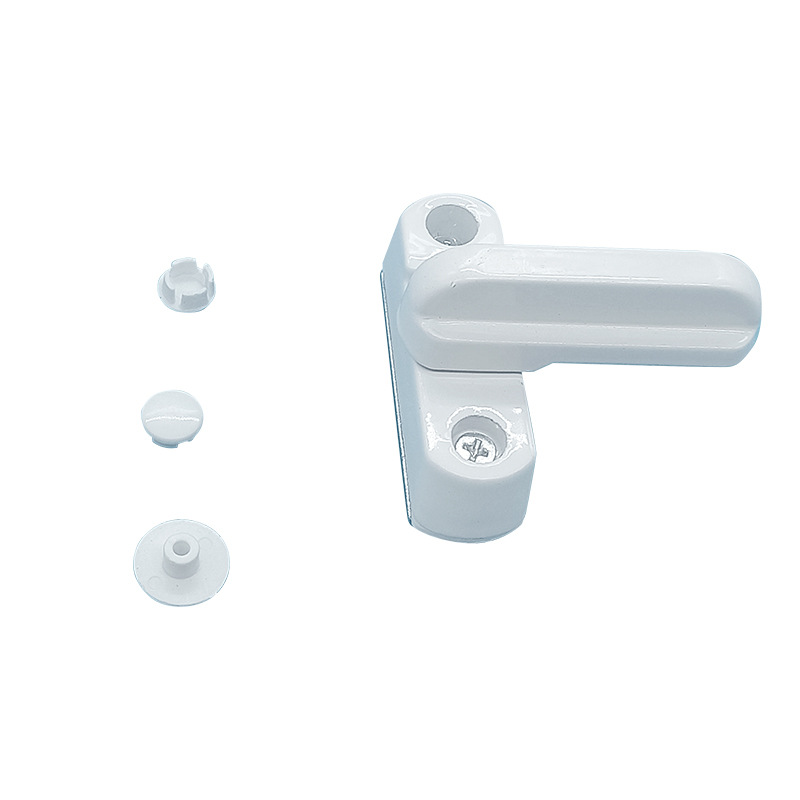 Wholesale casement window aluminum alloy T-shaped lock window anti-theft safety lock accessories, nail-free plastic steel window T-shaped anti-theft lock Item Picture