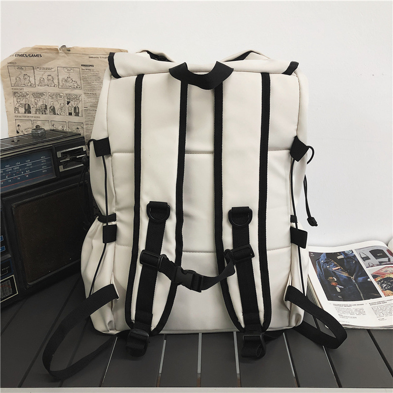 The new schoolbag is a high-appearance-level backpack for female college students and a large-capacity, fashionable and trendy backpack for men's commuting and travel Specification drawing