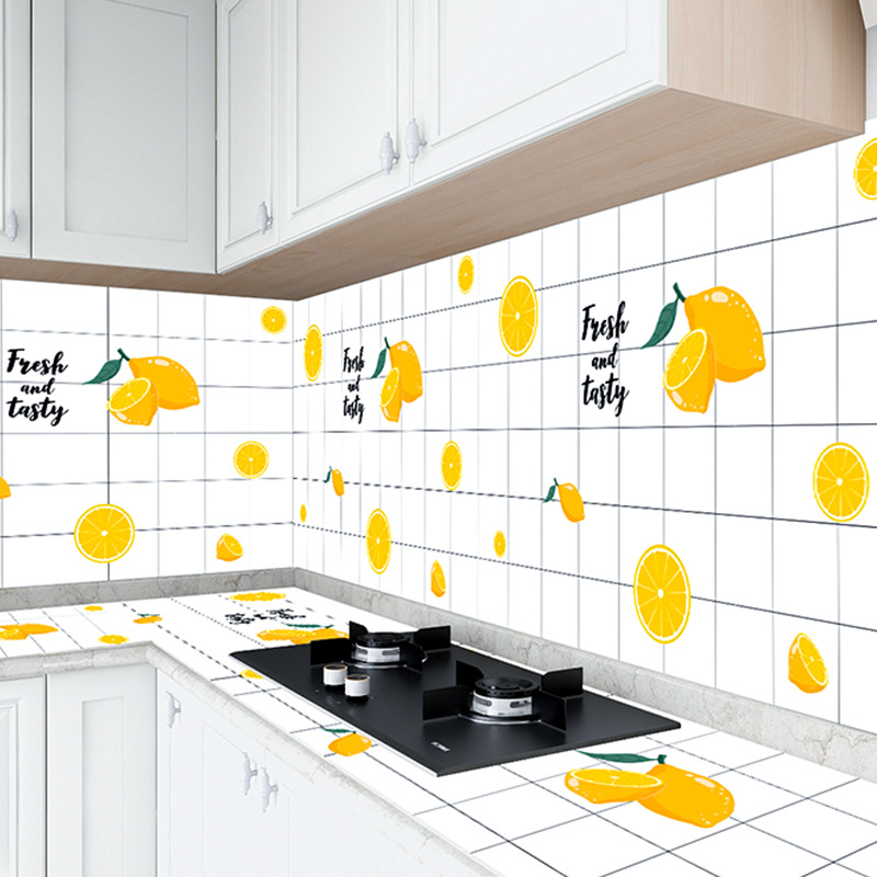 Kitchen oil-proof stickers, self-adhesive, waterproof, smoke-proof, moisture-proof, range hood wallpaper, cabinets, stoves, tables, wall stickers for wall renovation full figure