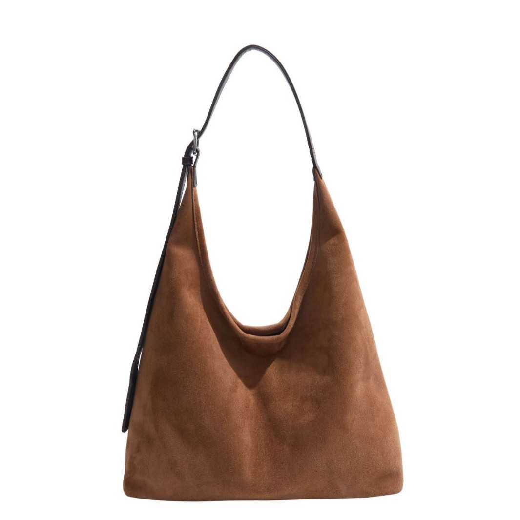 The 2024 new simple and retro large-capacity frosted underarm tote bag for women is a trendy autumn and winter hand-held shoulder bag Item Picture