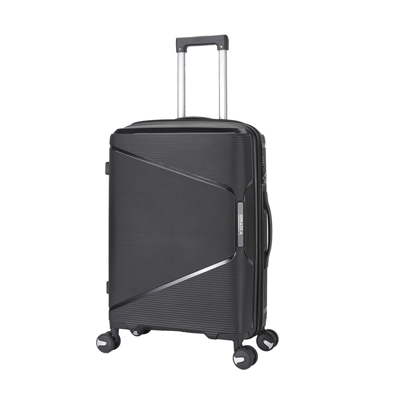 Cross-border simple and lightweight trolley case, pp three-piece set, swivel wheel travel case, large-capacity luggage for leisure travel full figure