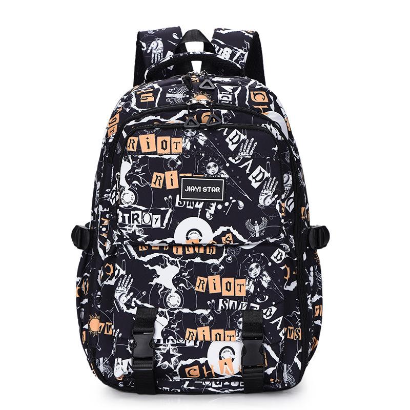 New large-capacity backpacks for men, personalized graffiti casual backpacks, fashionable schoolbags for primary and junior high school students, and girls Application Scenario
