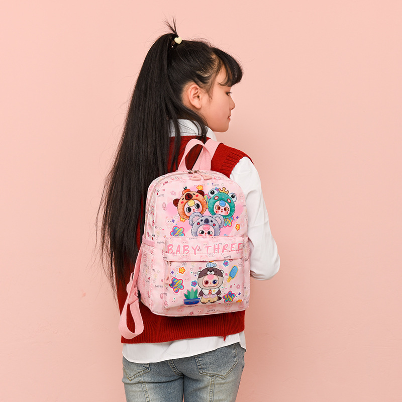 New high-appearation-level schoolbag, large-capacity backpack for primary school students and children, cute cartoon lightweight backpack, and outdoor backpack details Picture