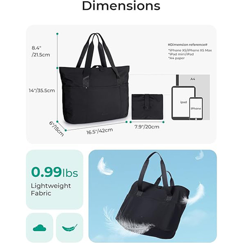 Outdoor in-stock special foldable handbag, large-capacity simple shoulder bag, polyester large bag, travel and fitness bag details Picture