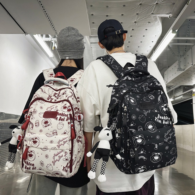 Japanese Harajuku schoolbags, large-capacity travel cartoon backpacks for male junior high school students, and the backpacking trend for female college and high school students full figure
