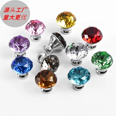 Supplying crystal and diamond handles, European-style light luxury high-end wardrobes, cabinets, door handles, shoe cabinets, wine cabinets, drawers, single holes thumbnail