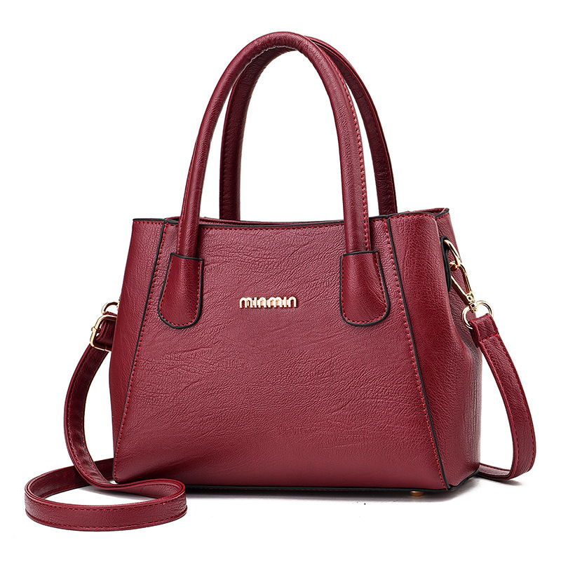Wholesale of 2022 new fashionable mom bags, soft leather single-shoulder bags, large-capacity handbags for middle-aged women Item Picture