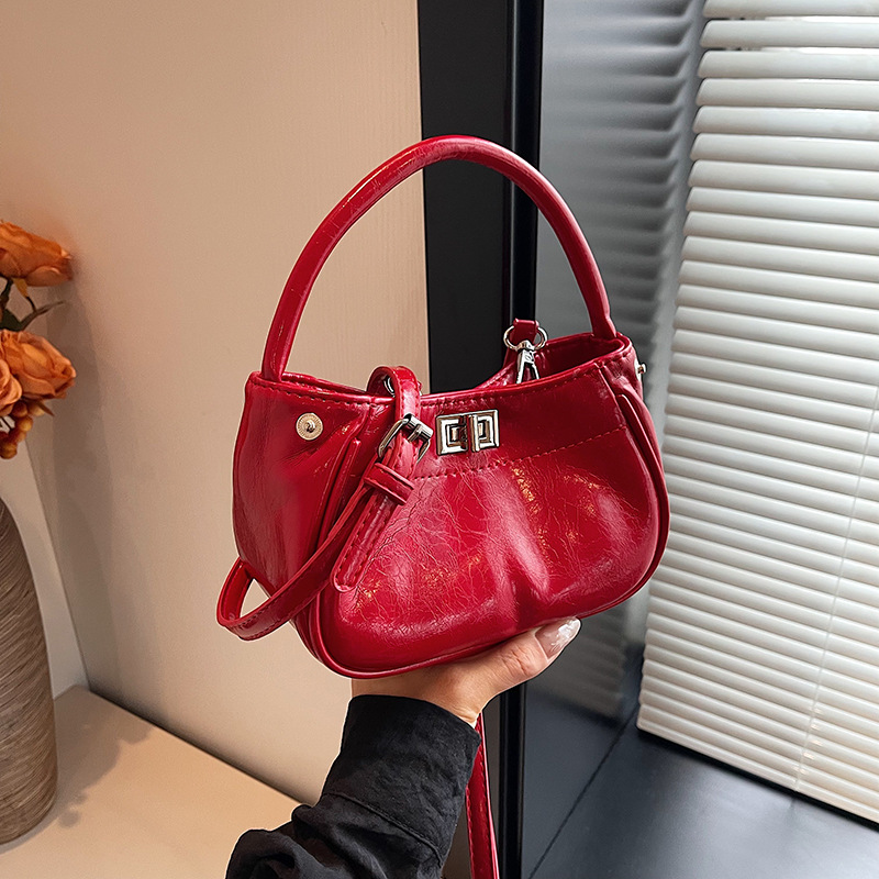 High-end hand-held bucket bag for women 2024 new style, fashionable, simple and versatile single-shoulder bag, niche design casual women's bag Specification drawing