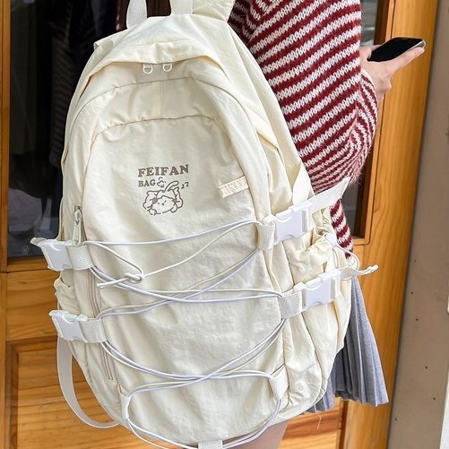 Backpack for girls 2024, large capacity, casual and versatile, Korean version student school bag, junior high school and senior high school travel backpack full figure