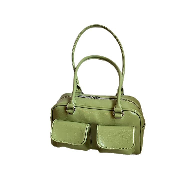 A high-end, stylish and niche silver bag for women, a new 2024 summer versatile large-capacity single-shoulder and underarm small square bag Item Picture