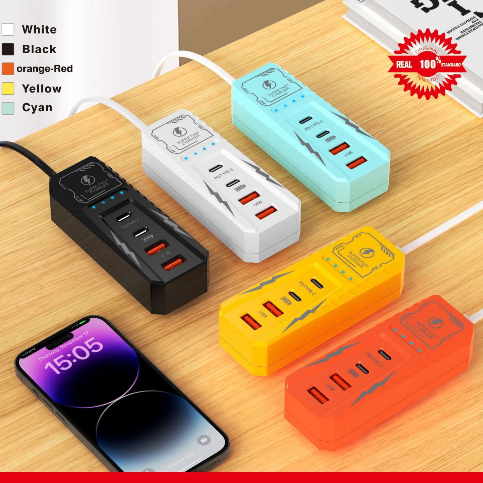 This mobile phone charger, power strip, multi-port PD charger, type-c cable, universal usb extension cable, dual pd, Mecha Wind 3.1 full figure