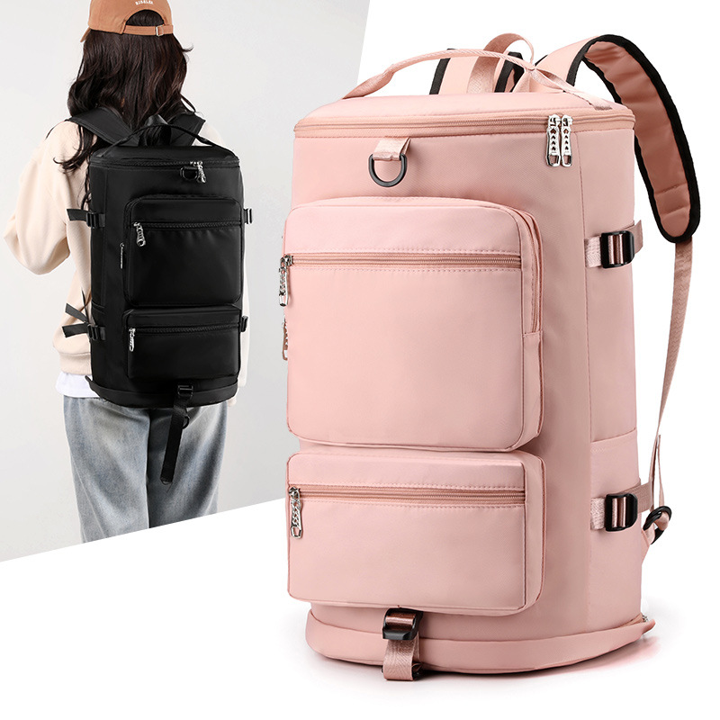 Multi-purpose casual travel bags for men and women, large-capacity dry-wet separated fitness bags, double-shoulder short-distance luggage bags, printed with logos Specification drawing