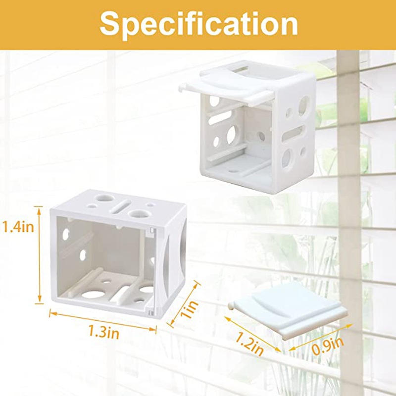 Cross-border wholesale of 6 sets of 1-inch blinds, left and right installation codes, white plastic installation bracket accessories details Picture