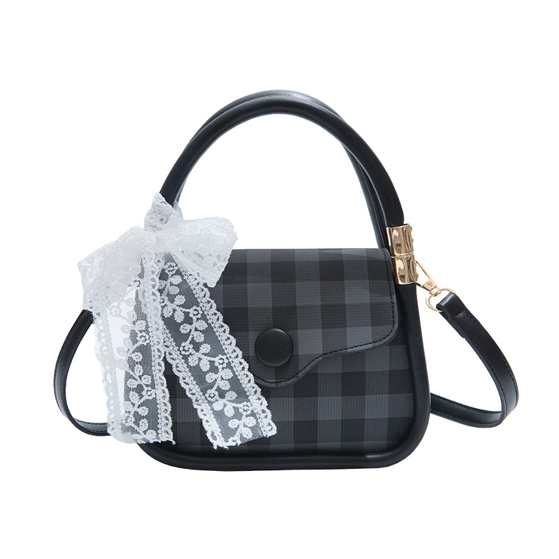 2025 New best-selling versatile handbags: trendy small square bag, versatile shoulder bag, stylish checkered crossbody bag, women's bag Item Picture