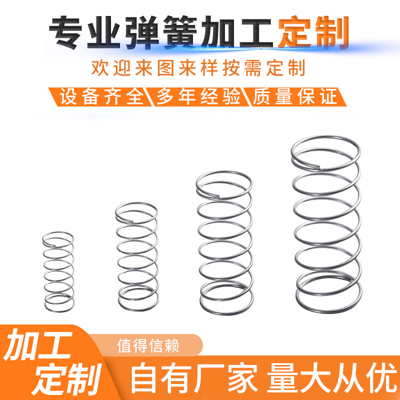 304 stainless steel compression spring, 316 acid and alkali resistant return spring, 631 high-temperature resistant 201 stainless steel spring compression spring, small spring full figure