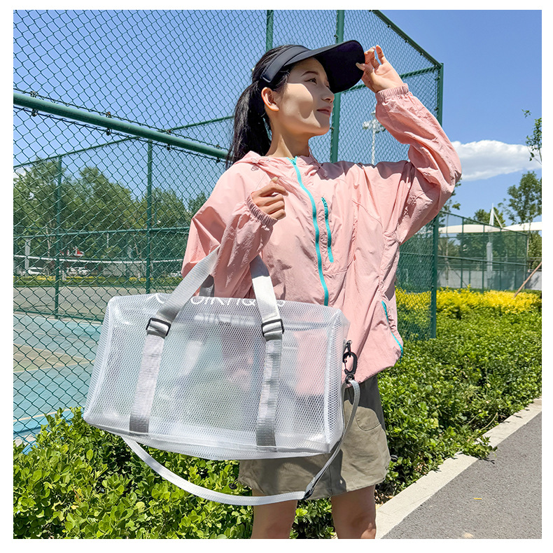 2025 New PVC travel bag, large-capacity waterproof summer travel bag, portable short-distance luggage for men and women, fitness bag details Picture