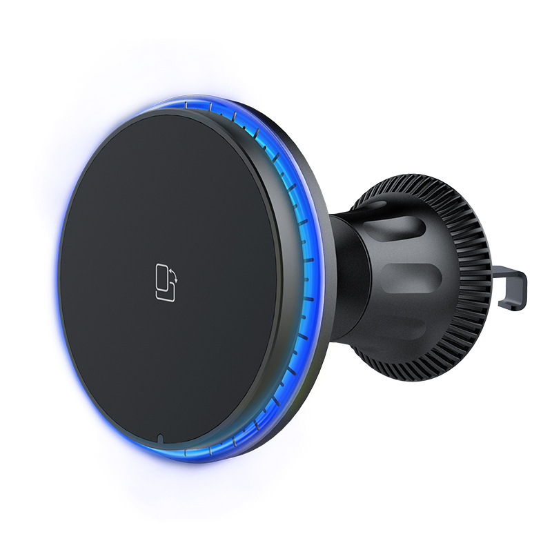Magsafe new magnetic car wireless charger QI standard 15W fast charging mobile phone navigation stand factory Item Picture