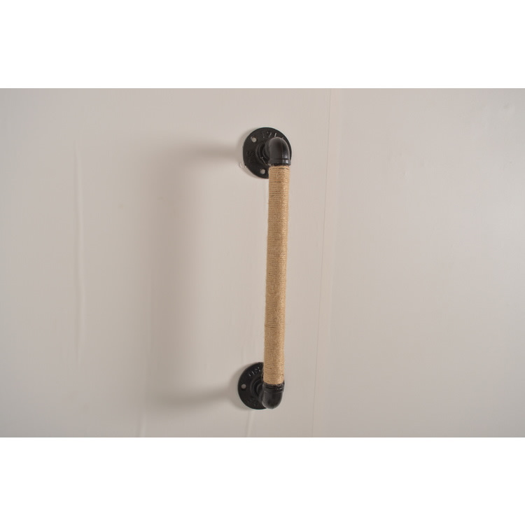 Ironwork water pipes, American country industrial style, retro hemp rope door, warehouse door, barn cabinet, door handle details Picture