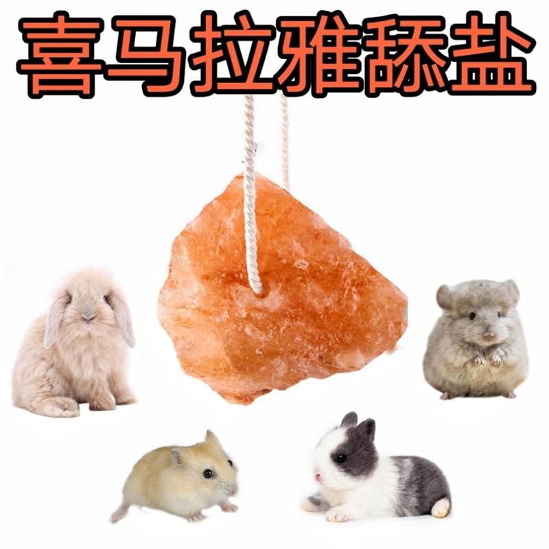 Himalayan salt licking hamster pet Golden Thread Bear rabbit Teething Stone Salt Stone Livestock salt licking block full figure