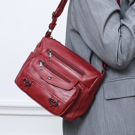 Single-shoulder cross-border trend crossbody bag, simple and casual bag, trendy design, solid color Korean-style crossbody bag, messenger bag full figure