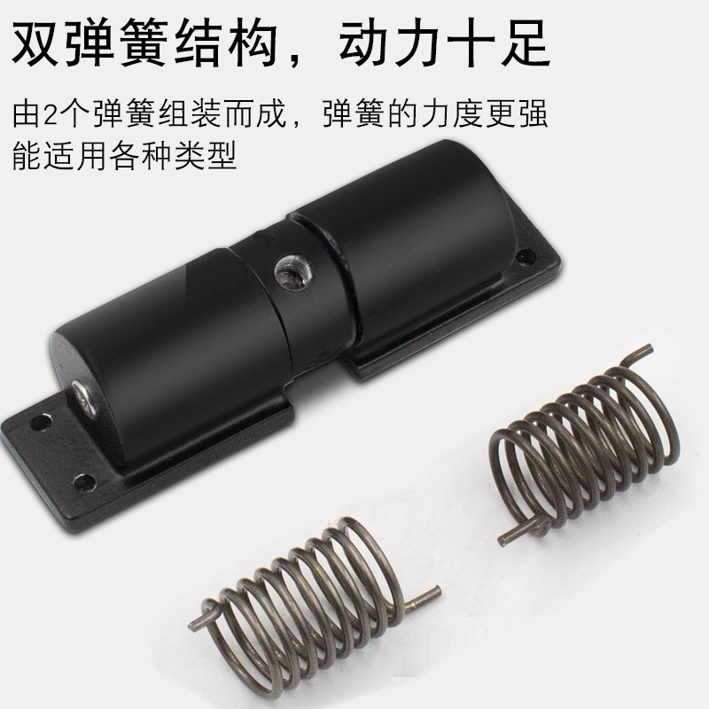Door closers, outward-opening iron doors, household automatic silent simple buffer door closing devices, rebound closers, wooden doors Specification drawing