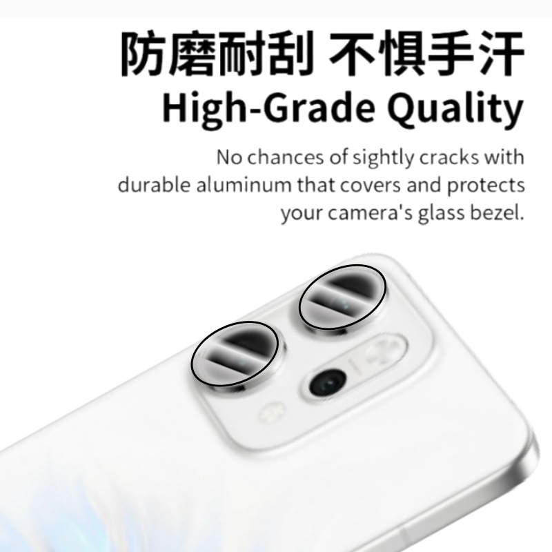 This ultra-thin silk-screened ring tempered glass film is suitable for OPPOReno14F lens film and Reno14pro positioning instant application Item Picture