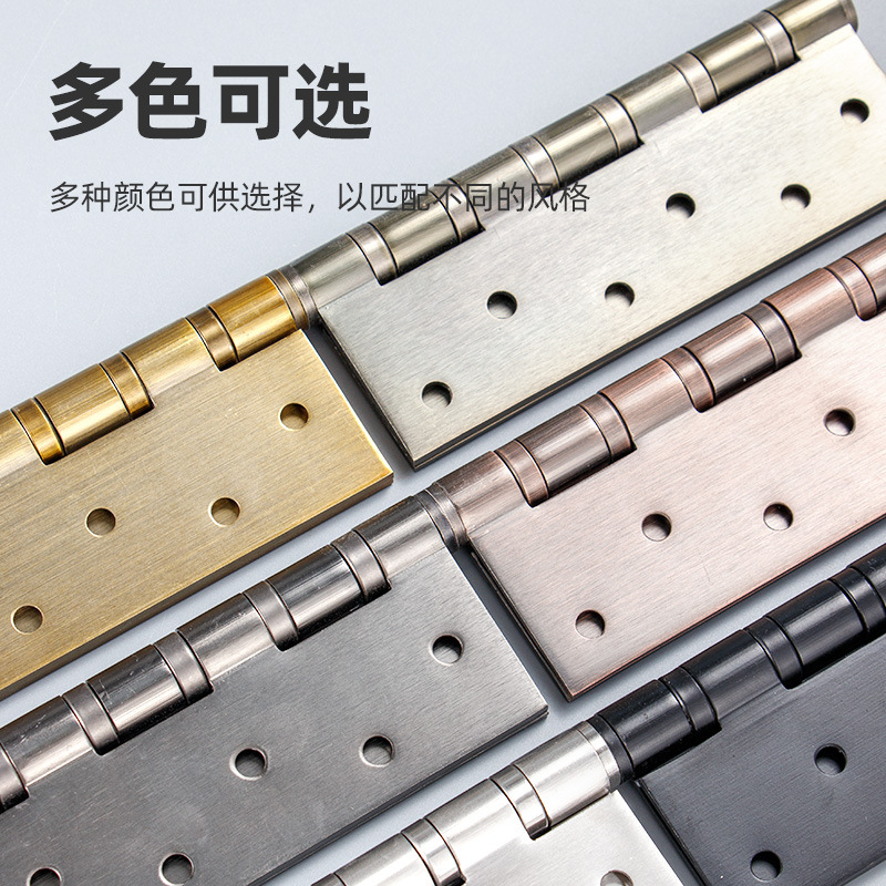 Factory direct sales of 10-inch thickened stainless steel hinges, 12-inch heavy-duty large hinges, villa door bearing swing hinges Specification drawing