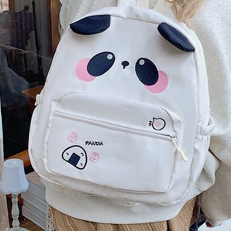 Cartoon cute panda backpack, girl's small schoolbag, large-capacity children's backpack, parent-child backpack, and travel bag for going out full figure