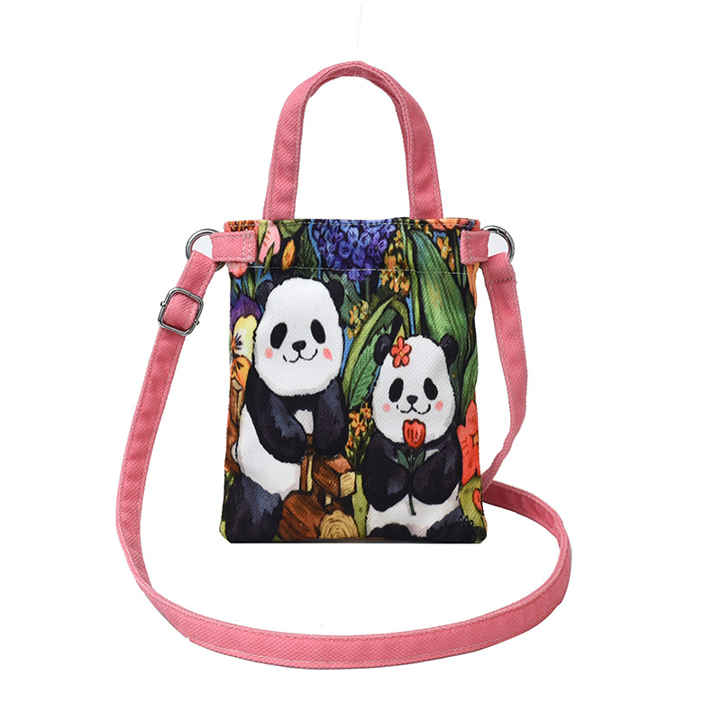 Fashionable cloth bag with high appearance level, ins printed cartoon handbag, soft, light and large capacity, single-shoulder crossbody bag for young women Item Picture