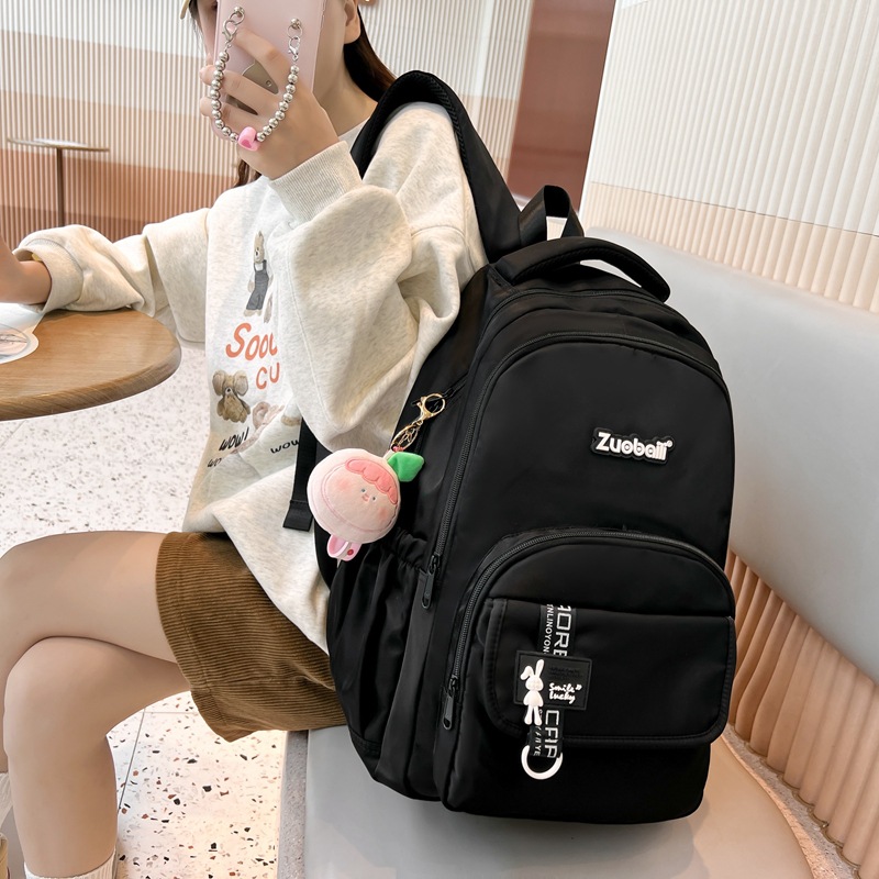 Ins-style multi-layer large-capacity schoolbag, Korean version backpack for middle and high school students, children's travel computer backpack details Picture
