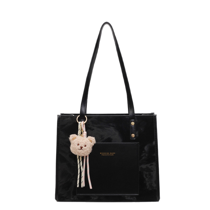 A new, stylish and trendy large-capacity tote bag for women in 2025, featuring a simple and color-blocking single-shoulder design for commuting Item Picture