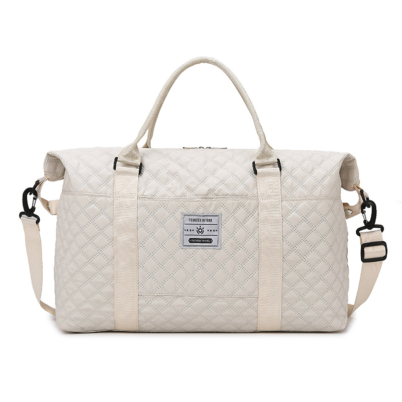 New cross-border travel bag, Korean version, large-capacity diamond-shaped hand-held storage bag, crossbody portable yoga and fitness bag Item Picture