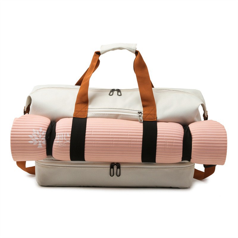 Customized travel bags with logo printing, trendy luggage bags for couples, large-capacity multi-functional sports, yoga and fitness bags Item Picture